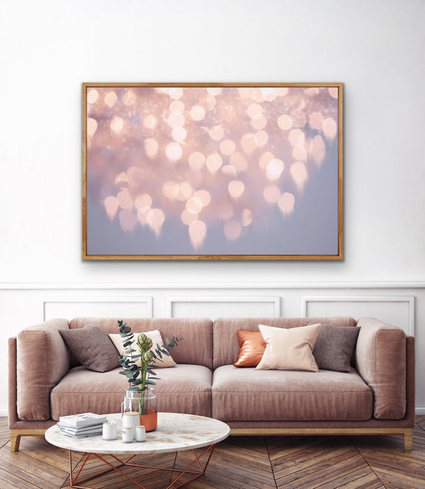 Gutter To The Stars Pink Bokeh Framed Wall Art Canvas Print