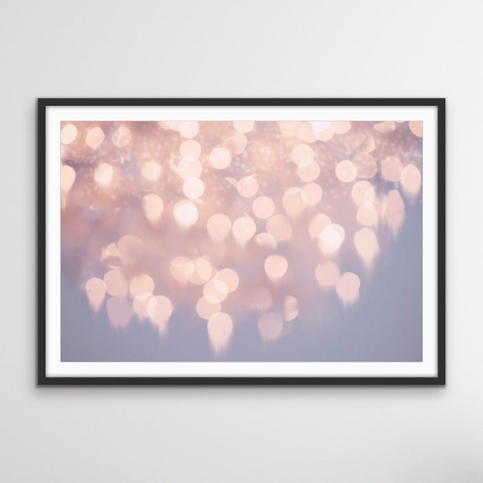 Gutter To The Stars Pink Bokeh Framed Wall Art Canvas Print