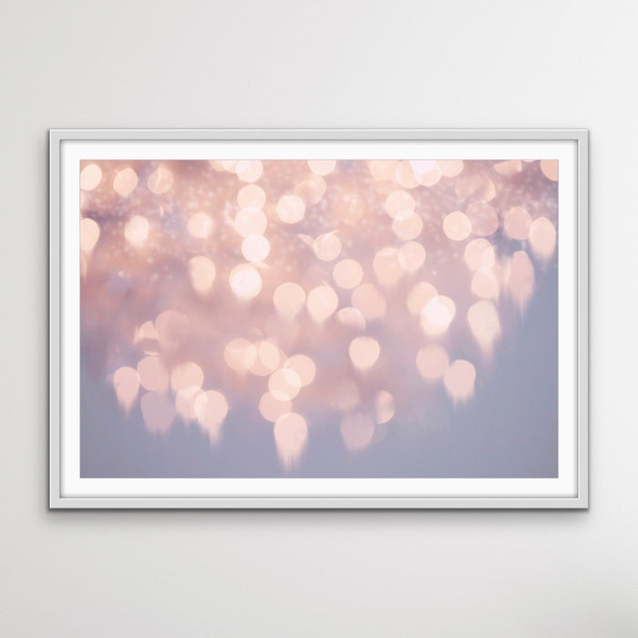 Gutter To The Stars Pink Bokeh Framed Wall Art Canvas Print