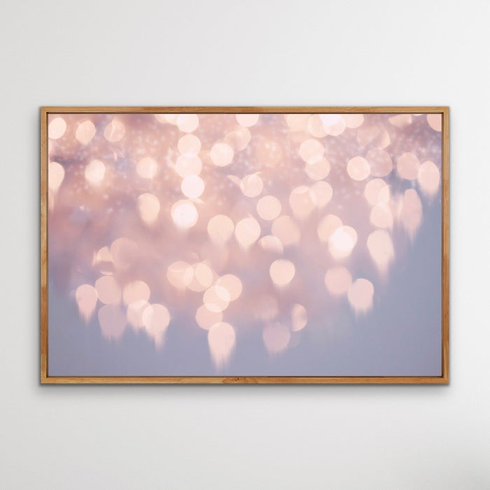 Gutter To The Stars Pink Bokeh Framed Wall Art Canvas Print