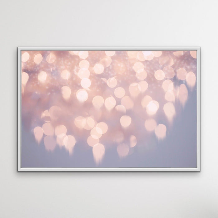 Gutter To The Stars Pink Bokeh Framed Wall Art Canvas Print