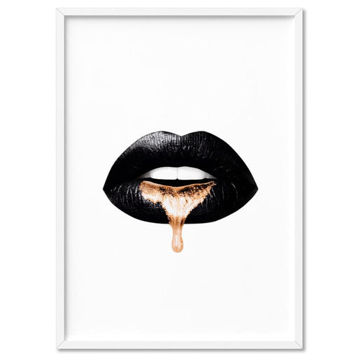 Liquid Gold & Black Lips - Art Print - Ozark Home