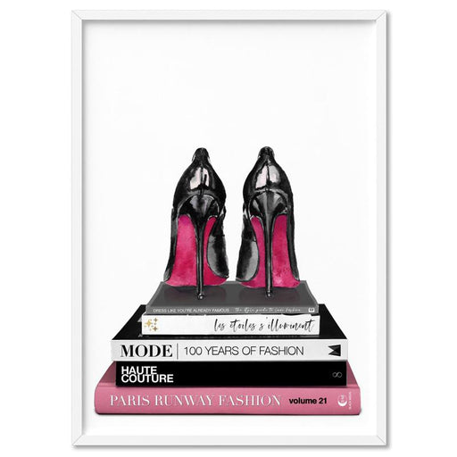 Stiletto Heels on Fashion Books - Art Print - Ozark Home