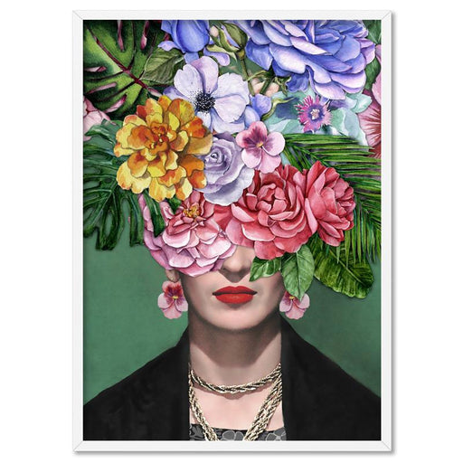 Frida Kahlo Watercolour Flower Bomb - Art Print - Ozark Home