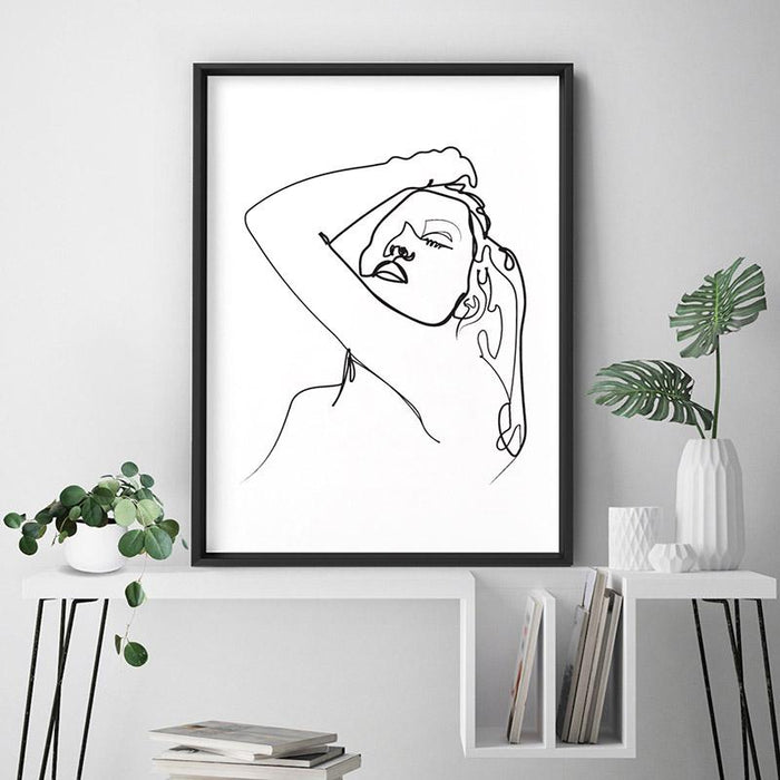 Naked Nude Line Drawing I - Art Print - Ozark Home