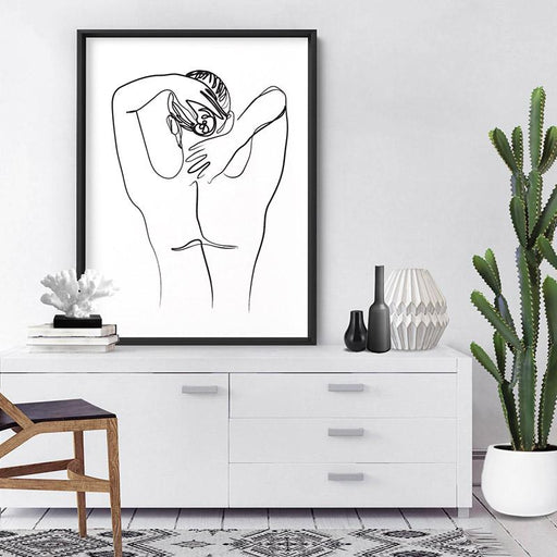 Naked Nude Line Drawing II - Art Print - Ozark Home