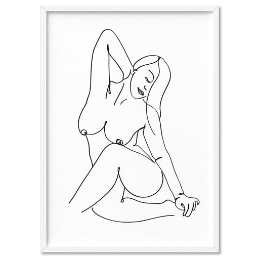 Naked Nude Line Drawing IV - Art Print, Wall Art, Ozark Home 