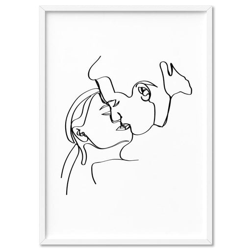 The Kiss Line Drawing - Art Print, Wall Art, Ozark Home 