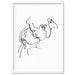 The Kiss Line Drawing - Art Print, Wall Art, Ozark Home 