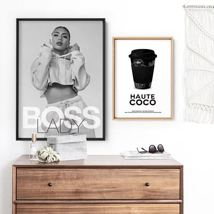 BOSS Lady Black and White II - Art Print, Wall Art, Ozark Home 