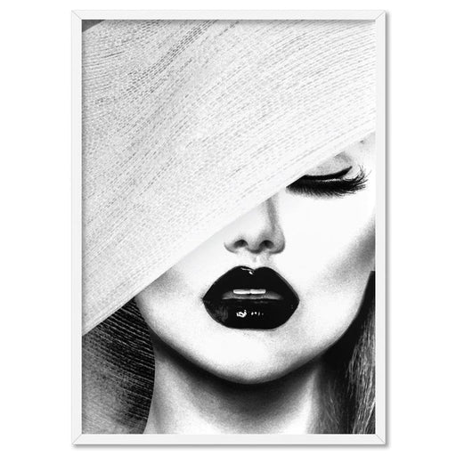 Black & White Glam Portrait - Art Print - Ozark Home