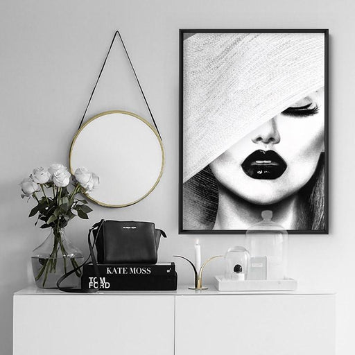 Black & White Glam Portrait - Art Print - Ozark Home