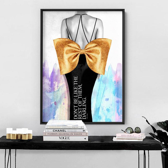 Mademoiselle Bow in Rainbow - Art Print - Ozark Home