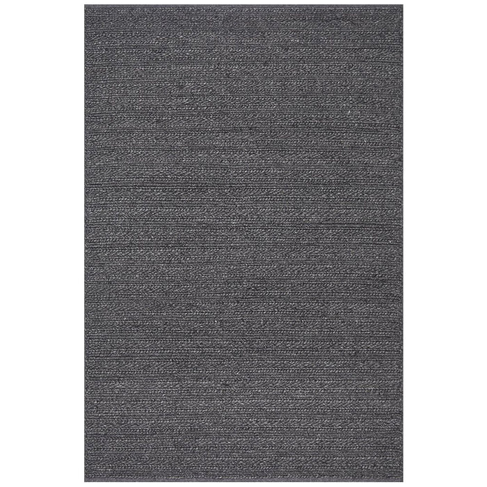 Haldia Charcoal Chunky Knit Wool Rug, Rugs, Ozark Home 