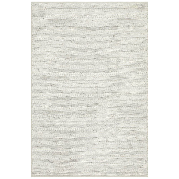 Haldia Ivory Chunky Knit Wool Rug, Rugs, Ozark Home 