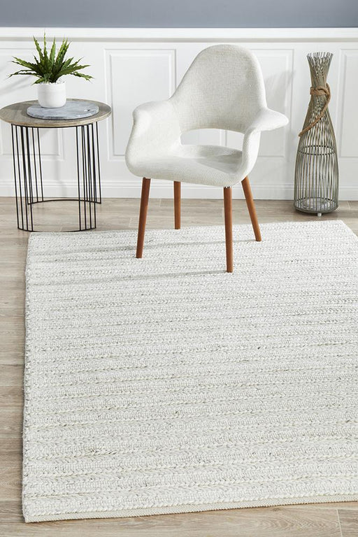 Haldia Ivory Chunky Knit Wool Rug, Rugs, Ozark Home 