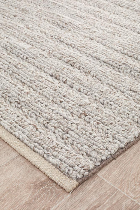 Haldia Natural Chunky Knit Wool Rug, Rugs, Ozark Home 