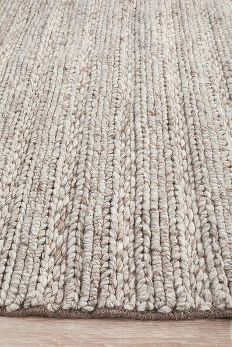 Haldia Natural Chunky Knit Wool Rug, Rugs, Ozark Home 