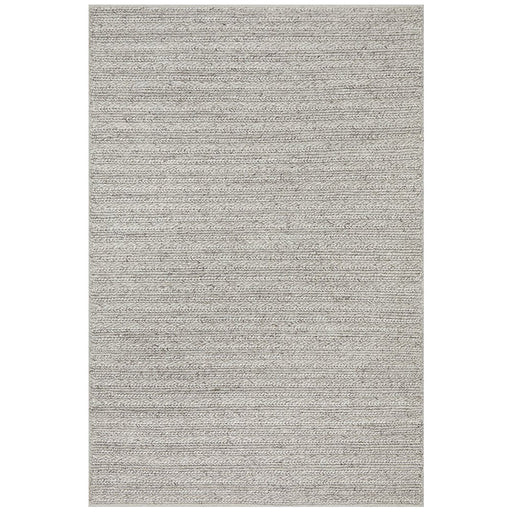 Haldia Silver Chunky Knit Wool Rug, Rugs, Ozark Home 