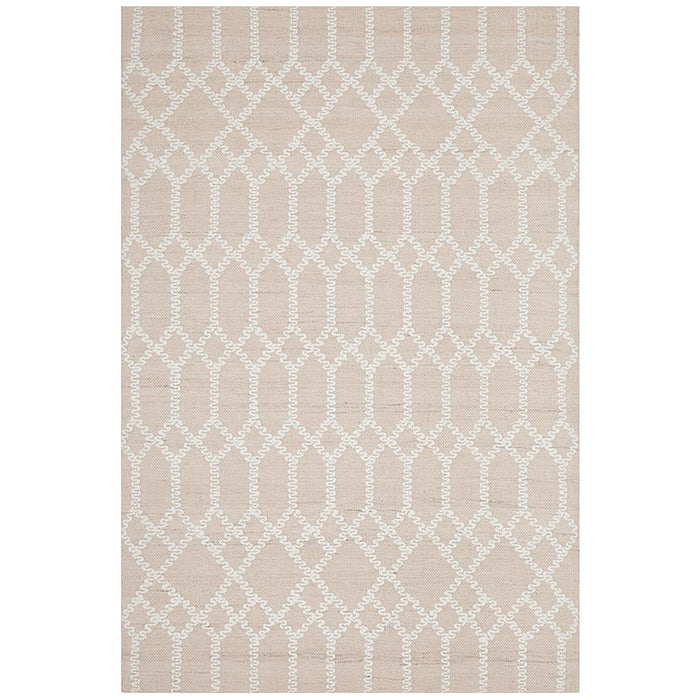 Halol Nude Bohemian Lattice Contemporary Wool Rug, Rugs, Ozark Home 