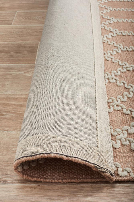 Halol Nude Bohemian Lattice Contemporary Wool Rug, Rugs, Ozark Home 