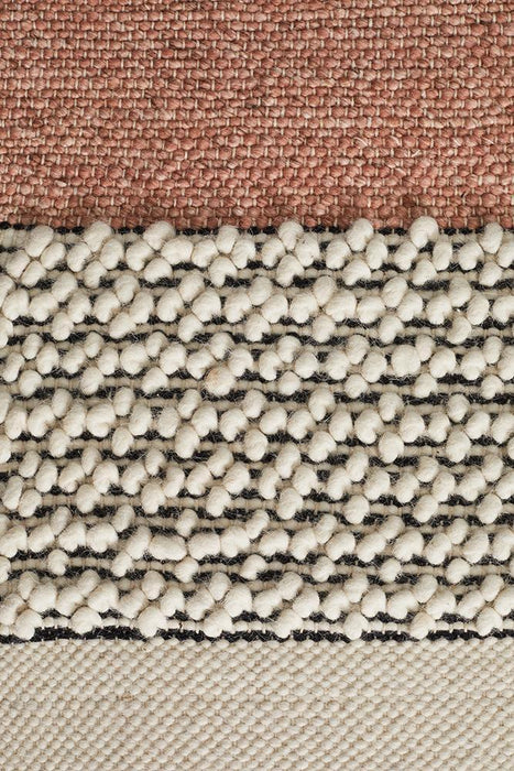 Halol Peach Bohemian Border Pattern Contemporary Rug, Rugs, Ozark Home 