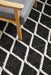 Hampi Black & White Diamond Lattice Wool Contemporary Rug, Rugs, Ozark Home 