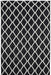 Hampi Black & White Diamond Lattice Wool Contemporary Rug, Rugs, Ozark Home 