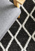 Hampi Black & White Diamond Lattice Wool Contemporary Rug, Rugs, Ozark Home 