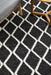 Hampi Black & White Diamond Lattice Wool Contemporary Rug, Rugs, Ozark Home 