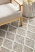 Hampi Natural & White Diamond Lattice Wool Contemporary Rug, Rugs, Ozark Home 