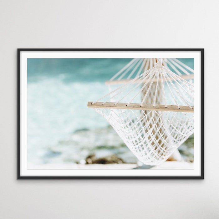 Hammock Days - Boho Palm Tropical Beach Wall Art or Canvas Print