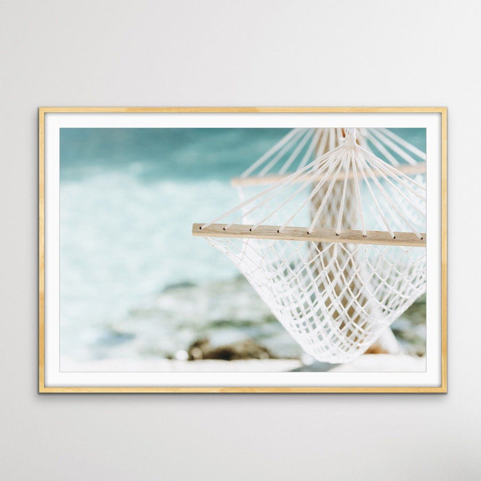 Hammock Days - Boho Palm Tropical Beach Wall Art or Canvas Print