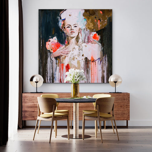 Hand-Finished Antoinette Print - With Added Gold Paint, Wall Art, Ozark Home 