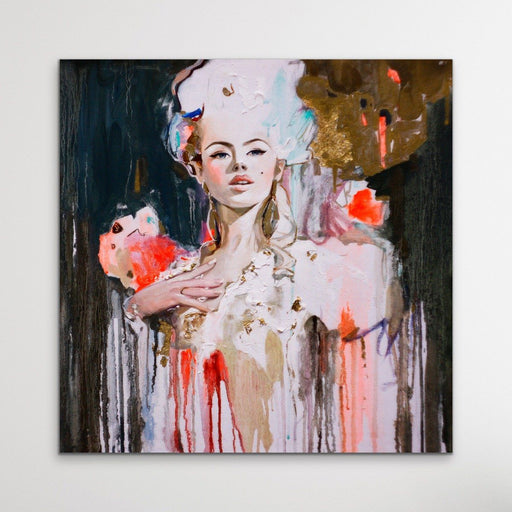 Hand-Finished Antoinette Print - With Added Gold Paint, Wall Art, Ozark Home 