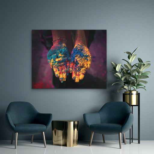 Hands of India - Holi Festival, Wall Art, Ozark Home 