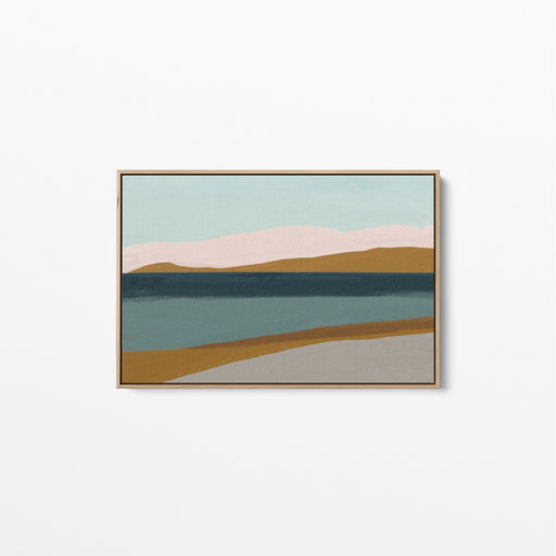 Headland - Ochre Pink Blue Boho Landscape Canvas or Art Print, Wall Art, Ozark Home 