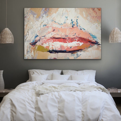 Her Lips - Portrait Print On Canvas Or Paper, Wall Art, Ozark Home 