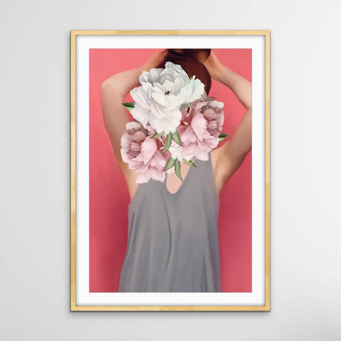 Her Secret Life Print Three - Women With Flowers Artwork Series