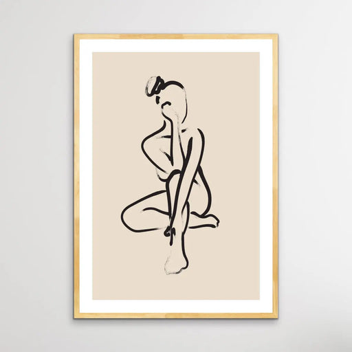 Her Shape Two -  Minimalist Black and White Woman Body Classic Art Print, Wall Art, Ozark Home 