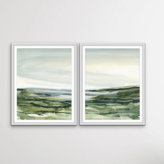 Hillside - Two Piece Landscape Print Set, Wall Art, Ozark Home 