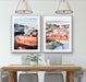 Hobart - Two Piece Photographic Print Set of Hobart Tasmania Houses and Boats, Wall Art, Ozark Home 