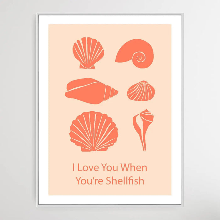 I Love You When You're Shellfish - Minimalist Shells Classic Art Print, Wall Art, Ozark Home 