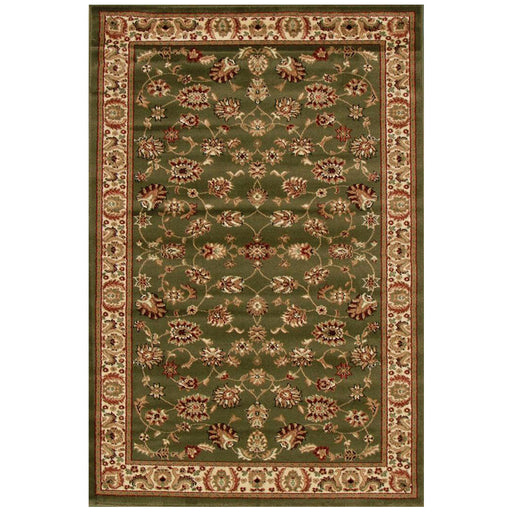 Inkaya Green & Gold Floral Motif Vintage Rug, Rugs, Ozark Home 