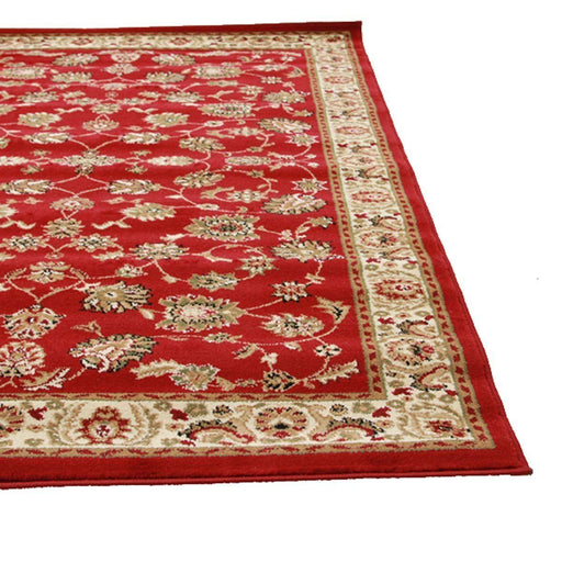 Inkaya Red & Gold Floral Motif Vintage Rug, Rugs, Ozark Home 