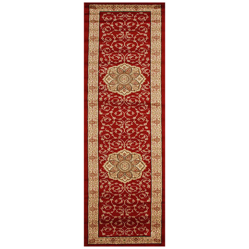 Inkaya Red & Gold Floral Medallion Vintage Runner Rug, Rugs, Ozark Home 