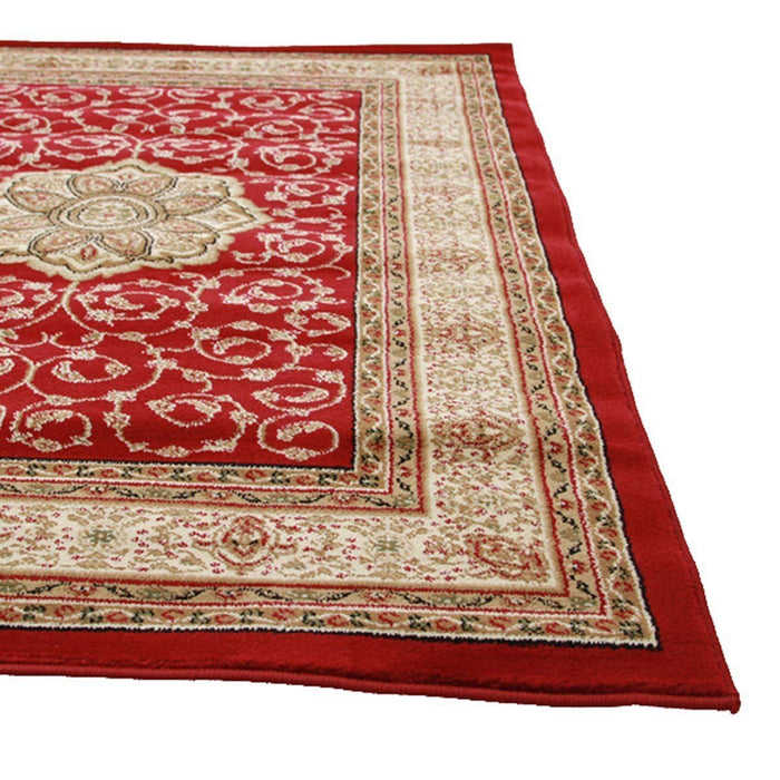 Inkaya Red & Gold Floral Medallion Vintage Rug, Rugs, Ozark Home 