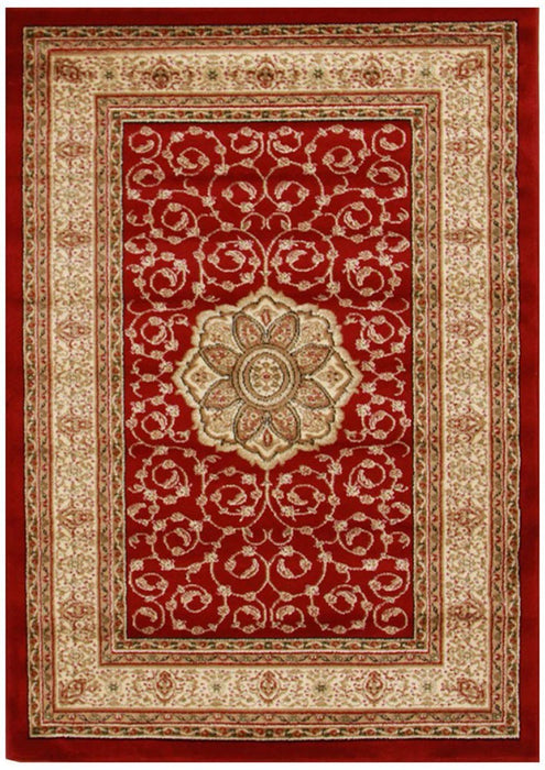 Inkaya Red & Gold Floral Medallion Vintage Rug, Rugs, Ozark Home 