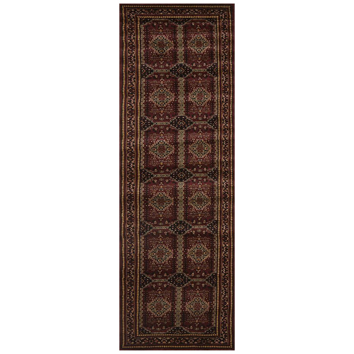 Inkaya Red & Gold Oriental Coin Vintage Runner Rug, Rugs, Ozark Home 