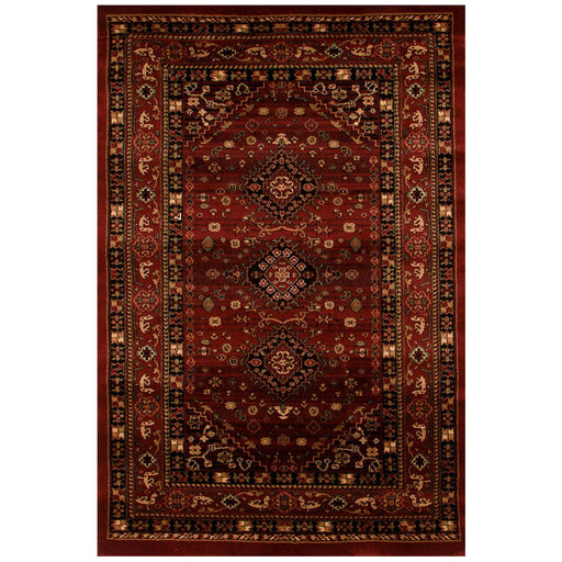 Inkaya Red & Gold Floral Diamond Vintage Rug, Rugs, Ozark Home 